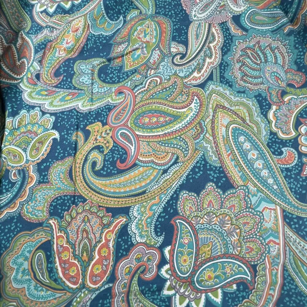 Pottery Barn Ana Paisley Duvet Cover Ocean Blue Full/Queen 2 Standard Shams Set
